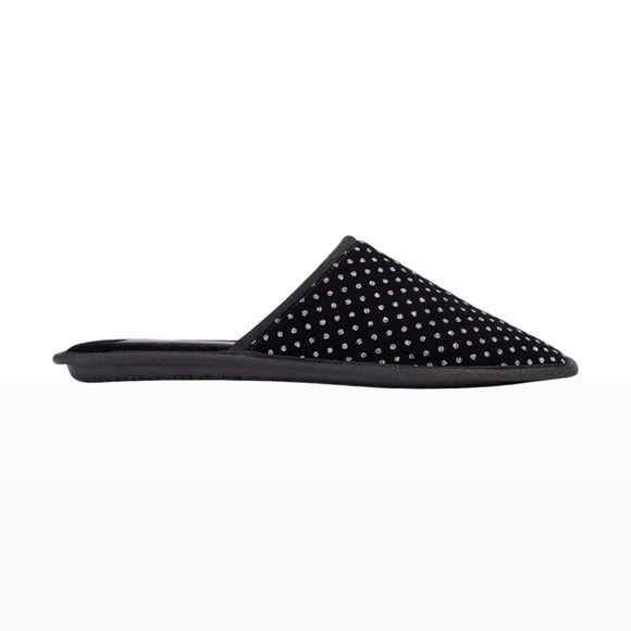 NEW  kate spade new york dove velvet slipper slip on shoes in Black Glitter NIB - Picture 5 of 7